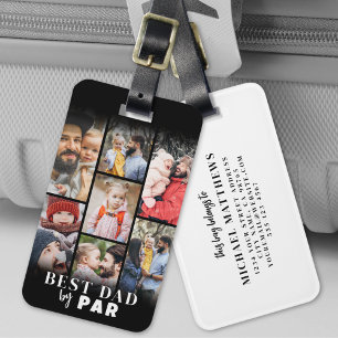 Étiquette À Bagage Photo de papa personnalisée Golf