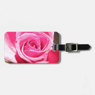 Étiquette À Bagage Photo florale de fleur de bourgeon de rose de rose