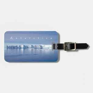 Étiquette À Bagage Photo paysage de l'iceberg Antarctique avec texte 