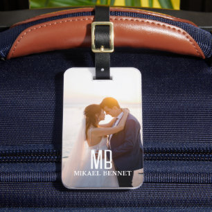 Étiquette À Bagage Photo personnalisée mariage