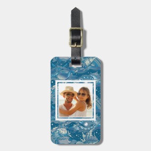 Étiquette À Bagage Photo personnalisée Motif de la mer tropicale