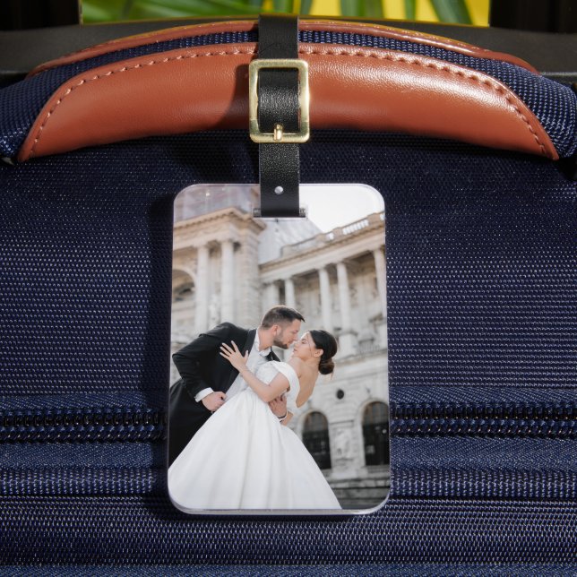 Étiquette À Bagage Photo personnalisée Photo double face Créer votre  (Insitu Rectoal 2)