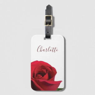 Étiquette À Bagage Photo Rose personnalisée