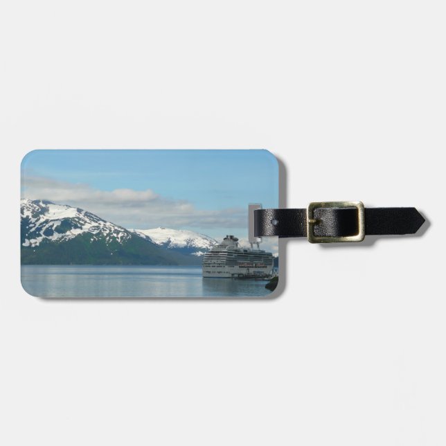 Étiquette À Bagage Photographie de voyage de croisière en Alaska (Devant horizontal)