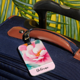 Étiquette À Bagage Pies éthérées roses