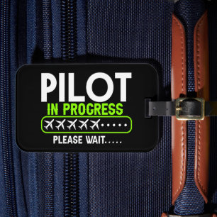 Étiquette À Bagage Pilote en cours Chargement de l'école de pilotage