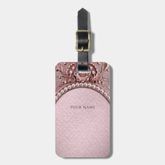 Étiquette À Bagage Pink Flower Luggage Tag