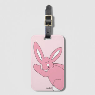 Étiquette À Bagage Pink Goodbye Bunny