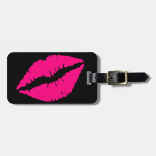 Étiquette À Bagage Pink lipstick baiser pop art