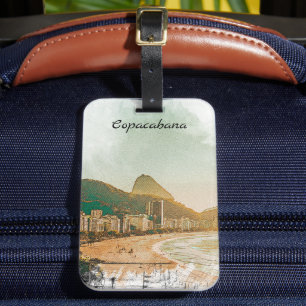 Étiquette À Bagage Plage de Copacabana Vintage voyage Rio de Janeiro