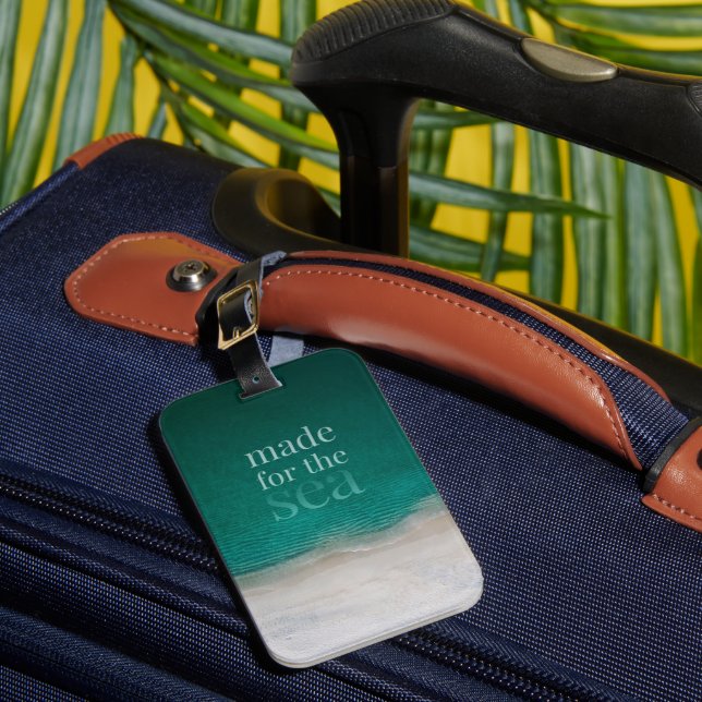 Étiquette À Bagage Plage de sable blanc tropical été (Insitu Rectoal 1)