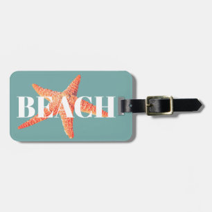 Étiquette À Bagage PLAGE DE Starfish de l'océan côtier