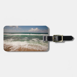 Étiquette À Bagage Plage et paysage marin