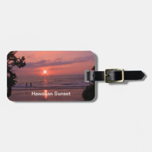 Étiquette À Bagage Plage romantique Hawaii Sunset Ocean Beach