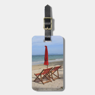 Étiquette À Bagage Plage tropicale