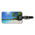 Plage tropicale de paradis de palmtrees