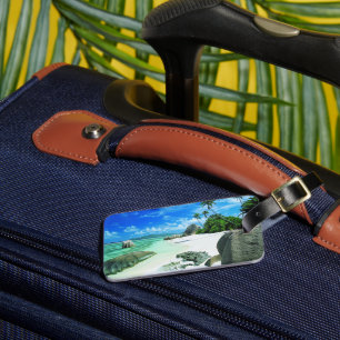 Étiquette À Bagage Plages tropicales L'île de La Digue