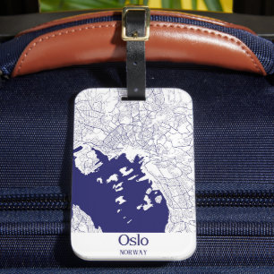 Étiquette À Bagage Plan de ville d'Oslo