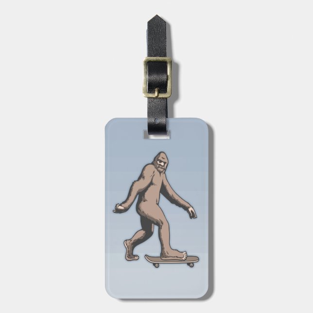 Étiquette À Bagage Planche à roulettes de Bigfoot (Devant Vertical)
