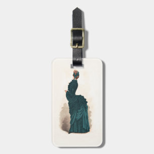Étiquette À Bagage Planche de mode antique victorienne : Robe à tourn