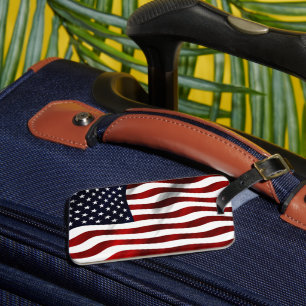 Étiquette À Bagage Plaque de licence American Flag