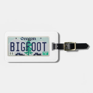 Étiquette À Bagage Plaque minéralogique de l'Orégon Bigfoot