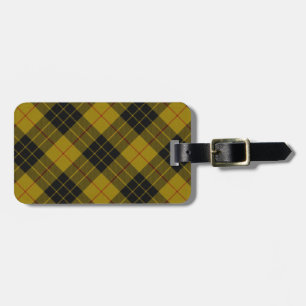 Étiquette À Bagage Plaque noire jaune tartan MacLeod