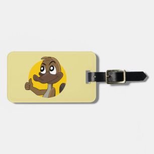 Étiquette À Bagage Platypus donnant des pouces à la bande dessinée ét