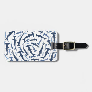 Étiquette À Bagage plongée à l'air de requin de poisson-marteau de