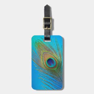 Étiquette À Bagage Plume de la queue de paon