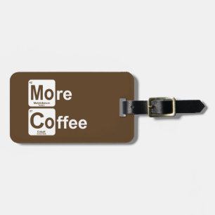Étiquette À Bagage Plus de tableau périodique du café