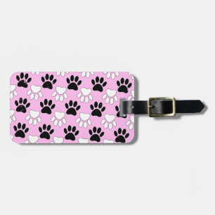 Étiquette À Bagage Poches Noires Et Blanches Perdues Sur Arrière - pl