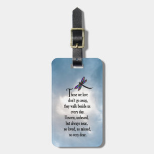 Étiquette À Bagage Poème "ainsi aimé" de libellule