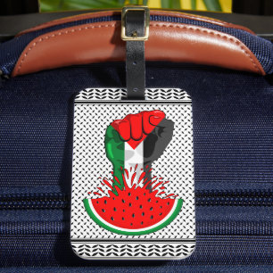 Étiquette À Bagage Poing de résistance palestinienne sur le symbole d