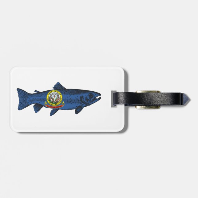 Étiquette À Bagage Poisson Idaho truite (Dos horizontal)