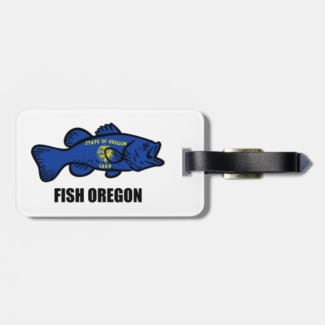 Étiquette À Bagage Poisson Oregon (Dos horizontal)