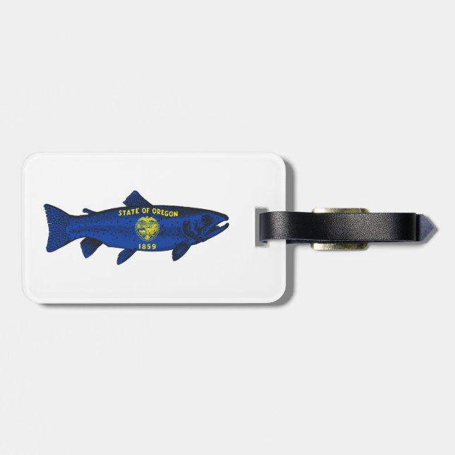 Étiquette À Bagage Poisson truite de l'Oregon (Dos horizontal)