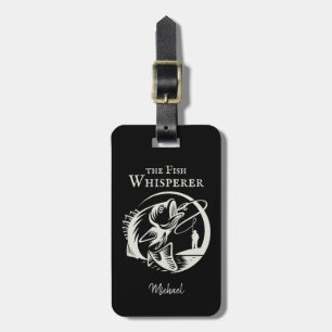 Étiquette À Bagage Poisson Whisperer Pêcheur sportif avec nom