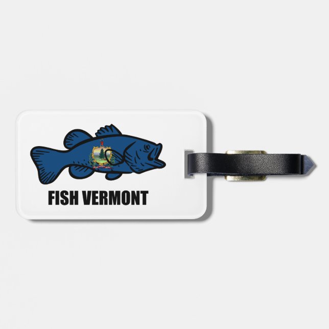 Étiquette À Bagage Poissons du Vermont (Dos horizontal)