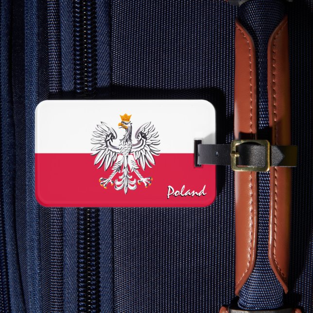 Étiquette À Bagage Pologne Balises de bagage, drapeau patriotique pol (Insitu Rectoal 4)
