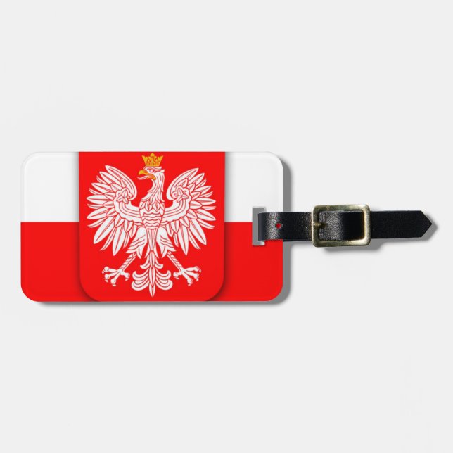 Étiquette À Bagage Pologne Coupe du monde de football 2022 Polska (Devant horizontal)