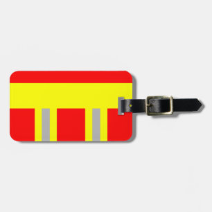 Étiquette À Bagage Pompier Symbole de l'uniforme rouge