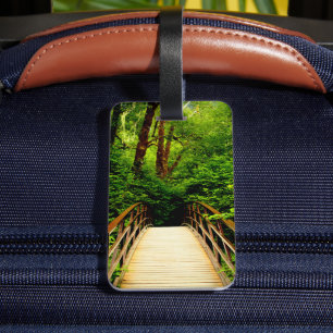 Étiquette À Bagage Pont dans les bois, Pacifique Nord-Ouest