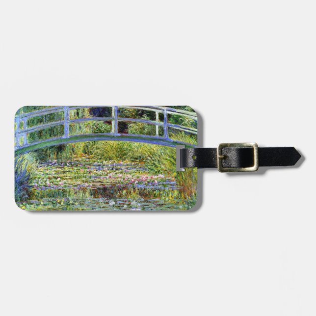 Étiquette À Bagage Pont japonais de Monet fin & Etang Lily (Devant horizontal)
