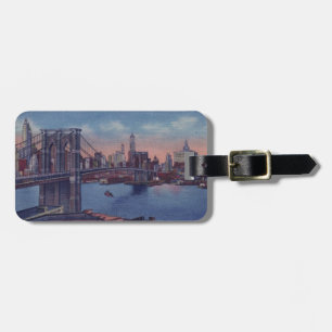 Étiquette À Bagage Pont vintage Brooklyn