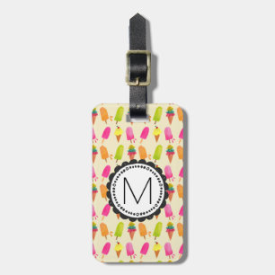 Étiquette À Bagage Popsicles et crème glacée Monogramme personnalisé