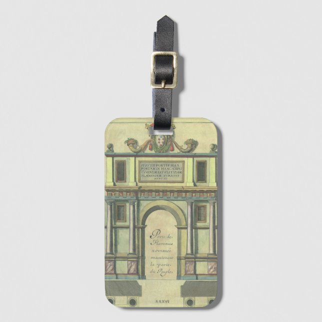 Étiquette À Bagage Porte d'entrée d'église ancienne Architecture de l (Devant Vertical)