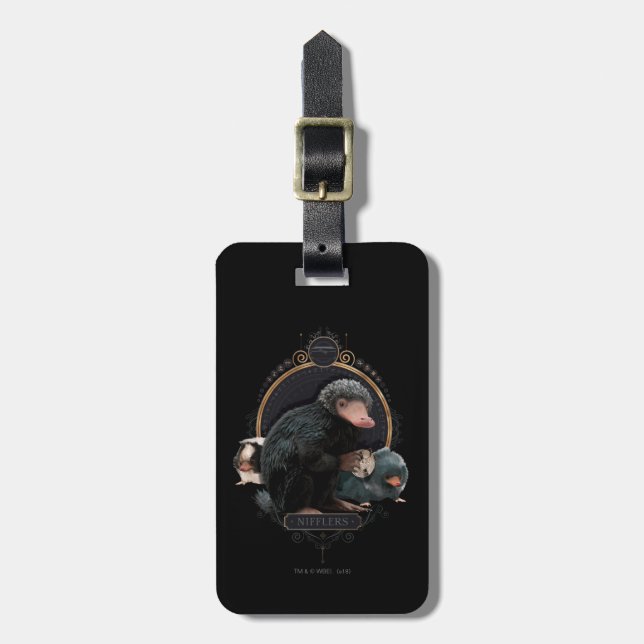 Étiquette À Bagage Portrait Art nouveau de NIFFLER™s (Devant Vertical)