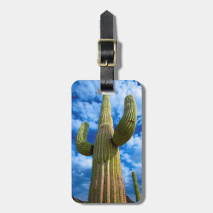 Étiquette À Bagage Portrait de cactus du Saguaro, Arizona