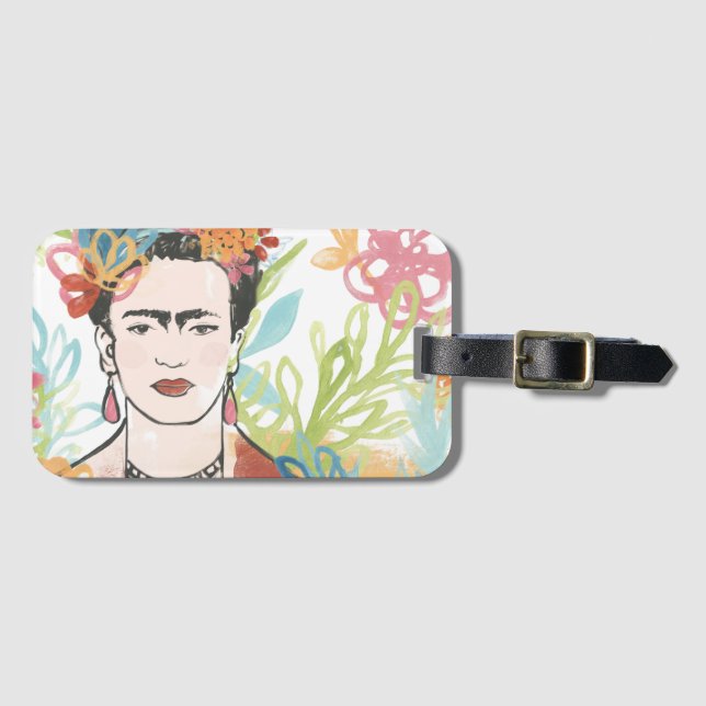 Étiquette À Bagage Portrait de Frida Kahlo (Devant Horizontal)